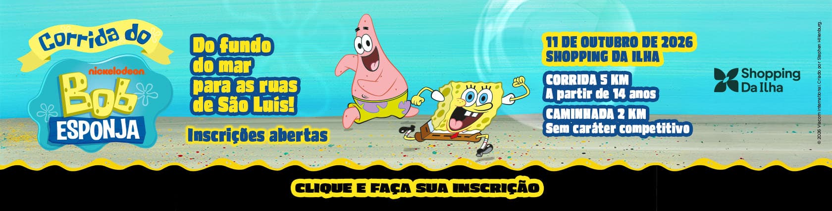 Imagem de banner da novidade CORRIDA DO BOB ESPONJA