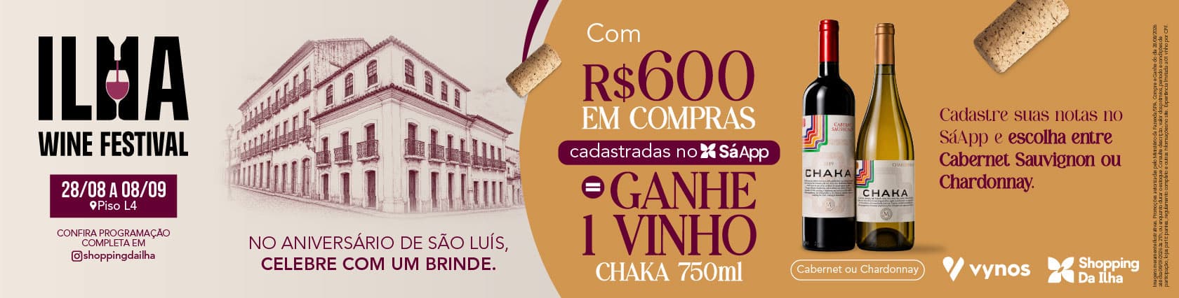 Imagem de banner da novidade Ilha Wine Festival | Compre e Ganhe